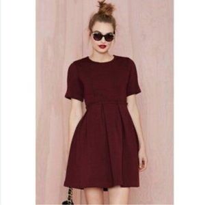 Six Crisp Days Pleated Anthropologie Rosewood Dress Size XS NWTS